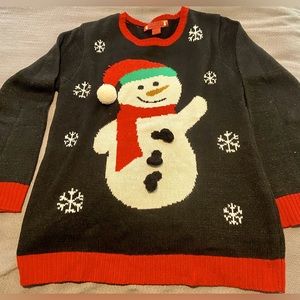 Ugly Christmas Sweater 1X Snowman